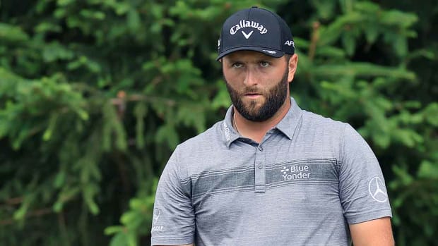 Jon Rahm is pictured during the second round of the 2022 U.S. Open.
